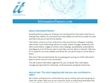 Tablet Screenshot of informationtamers.com